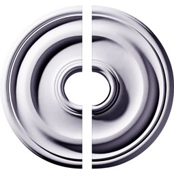 Ekena Millwork - CM15DE2-03500 - Endurathane Devon Ceiling Medallion, 15 3/4"OD x 3 1/2"ID x 1 1/2"P (Fits Canopies up to 3 5/8"), Two Piece, Factory Primed