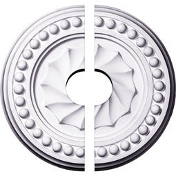 Ekena Millwork - CM15FO2-03500 - Endurathane Foster Shell Ceiling Medallion, 15 3/4"OD x 3 1/2"ID x 2"P (Fits Canopies up to 9 5/8"), Two Piece, Factory Primed