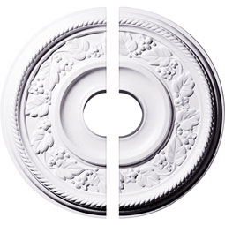 Ekena Millwork - CM16TY2-03500 - Endurathane Tyrone Ceiling Medallion, 16 1/8"OD x 3 1/2"ID x 3/4"P (Fits Canopies up to 6 3/4"), Two Piece, Factory Primed