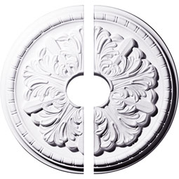 Ekena Millwork - CM17WA2-03500 - Endurathane Washington Ceiling Medallion, 17 1/8"OD x 3 1/2"ID x 1 1/2"P (Fits Canopies up to 3 1/2"), Two Piece, Factory Primed