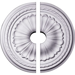 Ekena Millwork - CM20AL2-03500 - Endurathane Alexa Ceiling Medallion, 20 1/2"OD x 3 1/2"ID x 1 7/8"P (Fits Canopies up to 3 1/2"), Factory Primed