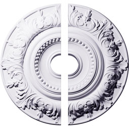Ekena Millwork - CM20BX2-03500 - Endurathane Biddix Ceiling Medallion, 20 7/8"OD x 1 1/4"P (Fits Canopies up to 7 1/2"), Two Piece, Factory Primed