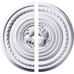 Ekena Millwork - CM26PE2-01500 - Endurathane Pearl Ceiling Medallion, 26 1/4"OD x 1 1/2"ID x 1 1/2"P (Fits Canopies up to 1 7/8"), Two Piece, Factory Primed