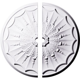 Ekena Millwork - CM27AR2-02000 - Endurathane Artis Ceiling Medallion, 27 1/8"OD x 2"ID x 2 5/8"P (Fits Canopies up to 2"), Two Piece, Factory Primed