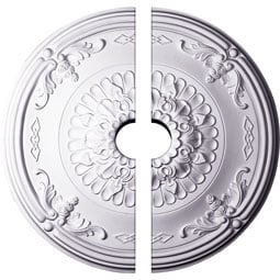 Ekena Millwork - CM27AT2-04000 - Endurathane Athens Ceiling Medallion, 26 1/4"OD x 4"ID x 3 1/4"P (Fits Canopies up to 3 5/8"), Factory Primed