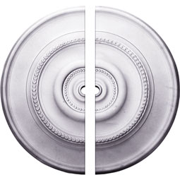 Ekena Millwork - CM30DY2-01500 - Endurathane Dylar Ceiling Medallion, 30"OD x 1 1/2"ID x 2 1/4"P (Fits Canopies up to 6 1/4"), Two Piece, Factory Primed
