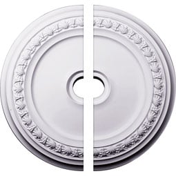 Ekena Millwork - CM31CA2-04000 - Endurathane Carlsbad Ceiling Medallion, 31 1/8"OD x 4"ID x 1 1/2"P (Fits Canopies up to 5 1/2"), Two Piece, Factory Primed