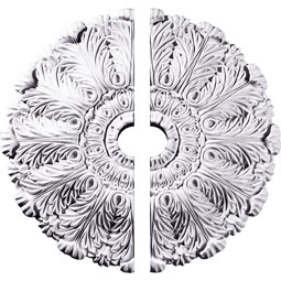 Ekena Millwork - CM31DU2-04000 - Endurathane Durham Ceiling Medallion, 31"OD x 4"ID x 1 1/2"P (Fits Canopies up to 4 1/4"), Factory Primed