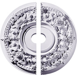 Ekena Millwork - CM32JA2-06000 - Endurathane Jackson Ceiling Medallion, 32 3/4"OD x 6"ID x 2 1/2"P (Fits Canopies up to 13 1/2"), Factory Primed