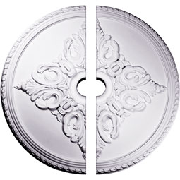 Ekena Millwork - CM54MI2-06000 - Endurathane Milton Ceiling Medallion, 54 1/4"OD x 6"ID x 2 7/8"P (Fits Canopies up to 10 1/2"), Factory Primed