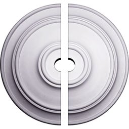 Ekena Millwork - CM54TCL2-06000 - Endurathane Large Classic Ceiling Medallion, 54"OD x 6"ID x 4 7/8"P (Fits Canopies up to 13 1/2"), Factory Primed