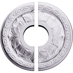 Ekena Millwork - CM11LF2 - Endurathane Leaf Ceiling Medallion, 11 3/8"OD x 3 5/8"ID x 1 1/8"P (Fits Canopies up to 5 1/4"), Factory Primed
