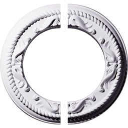 Ekena Millwork - CM12ME2 - Endurathane Roped Medway Ceiling Medallion, 12 1/4"OD x 7 1/2"ID x 7/8"P (Fits Canopies up to 7 1/2"), Two Piece, Factory Primed