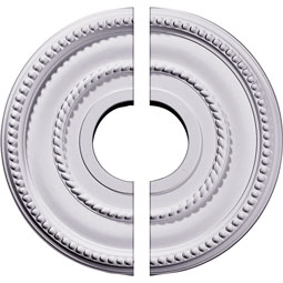 Ekena Millwork - CM12VA2 - Endurathane Valeriano Ceiling Medallion, 12 1/8"OD x 3 5/8"ID x 3/4"P (Fits Canopies up to 6 1/4"), Two Piece, Factory Primed