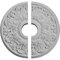 Ekena Millwork - CM16AP2 - Endurathane Apollo Ceiling Medallion, 16 1/2"OD x 3 5/8"ID x 1 1/8"P (Fits Canopies up to 5 5/8"), Two Piece,