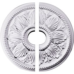 Ekena Millwork - CM18ED12 - Endurathane Edinburgh Ceiling Medallion, 18 1/8"OD x 3 1/2"ID x 2 3/4"P (Fits Canopies up to 5 1/8"), Factory Primed