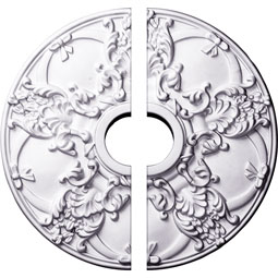 Ekena Millwork - CM18NO2 - Endurathane Norwich Ceiling Medallion, 18"OD x 3 1/2"ID x 1 3/8"P (Fits Canopies up to 4 1/2"), Two Piece, Factory Primed