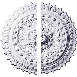 Ekena Millwork - CM18SK2 - Endurathane Sellek Ceiling Medallion, 18 1/2"OD x 7/8"ID x 1 1/2"P (Fits Canopies up to 1 1/8"), Factory Primed