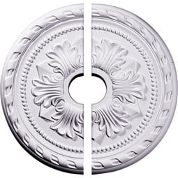 Ekena Millwork - CM20PM2 - Endurathane Palmetto Ceiling Medallion, 20 7/8"OD x 3 5/8"ID x 1 5/8"P (Fits Canopies up to 5"), Factory Primed