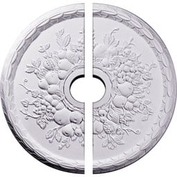 Ekena Millwork - CM22GR2 - Endurathane Grape Ceiling Medallion, 22 5/8"OD x 3 5/8"ID x 5/8"P (Fits Canopies up to 5 3/8"), Factory Primed