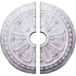 Ekena Millwork - CM23BI2 - Endurathane Bristol Ceiling Medallion, 23 1/2"OD x 3 7/8"ID x 1"P (Fits Canopies up to 3 7/8"), Factory Primed