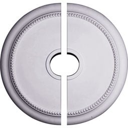 Ekena Millwork - CM24CR2 - Endurathane Crendon Ceiling Medallion, 24 1/8"OD x 4 3/8"ID x 2 1/4"P (Fits Canopies up to 4 3/8"), Two Piece,Factory Primed