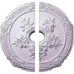 Ekena Millwork - CM26AT2 - Endurathane Attica with Rose Ceiling Medallion, 26"OD x 3 3/4"ID x 1 1/2"P (Fits Canopies up to 4 1/2"), Two Piece, Factory Primed