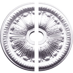 Ekena Millwork - CM27TO2 - Endurathane Tomango Egg & Dart Ceiling Medallion, 27 7/8"OD x 3 7/8"ID x 2 1/2"P (Fits Canopies up to 6 3/4"), Two Piece, Factory Primed