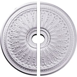 Ekena Millwork - CM29OA2 - Endurathane Oakleaf Ceiling Medallion, 29 1/8"OD x 3 5/8"ID x 1"P (Fits Canopies up to 6 1/4"), Two Piece, Factory Primed