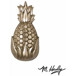 Michael Healy Designs - MHS12 - 3"W x 1 1/2"D x 6"H Michael Healy Hospitality Pineapple Door Knocker, Nickel Silver