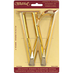 Whitehall Products LLC - WH11173 - 4"L x 1/2"W x 6"H Classic Letter W, Brass