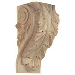 Osborne Wood Products, Inc. - BX1752BA - 4 1/2"W x 4 3/8"D x 8 1/2"H, Medium Modillion Block, Basswood