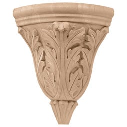 Osborne Wood Products, Inc. - BX1849 - 7 1/4"D x 11 1/4"H Corner Acanthus Corbel