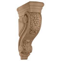 Osborne Wood Products, Inc. - BX1867 - 2 3/4"W x 4 3/4"D x 7"H Small Grape Corbel with Acanthus Leaf