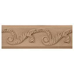 Osborne Wood Products, Inc. - BX1924BA - 4"H x 6"R x 3/4"P x 93"L Carved Chair Rail, Basswood