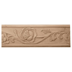 Osborne Wood Products, Inc. - BX1926BA - 4"H x 3/4"P x 12"R x 93"L, Carved Chair Rail, Basswood