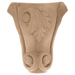 Osborne Wood Products, Inc. - BX1927 - 3 3/4"W x 3 3/4"D x 5 3/4"H Wood Cabinet Leg