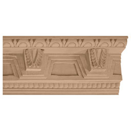 Osborne Wood Products, Inc. - BX1940BA - 5"H x 4 1/4"P x 6"R x 93"L, Wood Carved Crown Moulding, Basswood