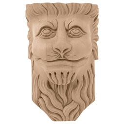 Osborne Wood Products, Inc. - BX1960 - 6 1/2"W x 6 1/4"D x 12 1/2"H Medium Lion Head Corbel