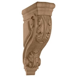 Osborne Wood Products, Inc. - BX1996 - 3 3/4"W x 8 1/4"D x 13 1/4"H Large Closed Acanthus Corbel
