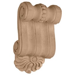 Osborne Wood Products, Inc. - BX2074 - 3"W x 1 3/4"D x 5 1/2"H Medium Scrolled Corbel