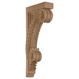 Osborne Wood Products, Inc. - BX2077 - 1 3/4"W x 5 1/2"D x 12"H Medium Acanthus with Bead Corbel