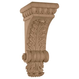 Osborne Wood Products, Inc. - BX2080 - 7"W x 8"D x 16"H Large Egg & Dart Acanthus Corbel