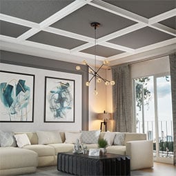 Ekena Millwork - CC08ICI04X20X20DE - Endurathane Inner Cross Intersection for 8" Deluxe Coffered Ceiling System (Kit), 20"W x 4"P x 20"L, Factory Primed