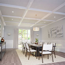 Ekena Millwork - CC08ICI04X20X20DE - Endurathane Inner Cross Intersection for 8" Deluxe Coffered Ceiling System (Kit), 20"W x 4"P x 20"L, Factory Primed