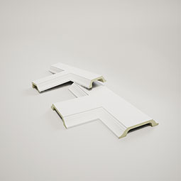 Ekena Millwork - CC08ITE04X14X20DE - Endurathane Inner Tee for 8" Deluxe Coffered Ceiling System (Kit), 14"W x 4"P x 20"L, Factory Primed