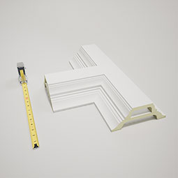 Ekena Millwork - CC08ITE04X14X20DE - Endurathane Inner Tee for 8" Deluxe Coffered Ceiling System (Kit), 14"W x 4"P x 20"L, Factory Primed
