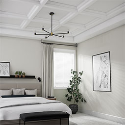 Ekena Millwork - CC08PBM04X08X96DE - Endurathane Perimeter Beam for 8" Deluxe Coffered Ceiling System (Kit), 8"W x 4"P x 94 1/2"L, Factory Primed