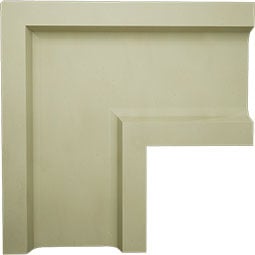 Ekena Millwork - CC08PIC04X14X14DE - Endurathane Perimeter Inside Corner for 8" Deluxe Coffered Ceiling System (Kit), 14"W x 4"P x 14"L, Factory Primed