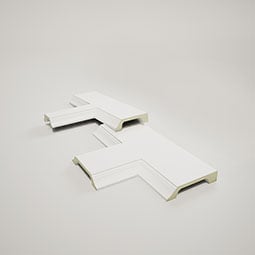 Ekena Millwork - CC08PTE04X14X20DE - Endurathane Perimeter Tee for 8" Deluxe Coffered Ceiling System (Kit), 14"W x 4"P x 20"L, Factory Primed